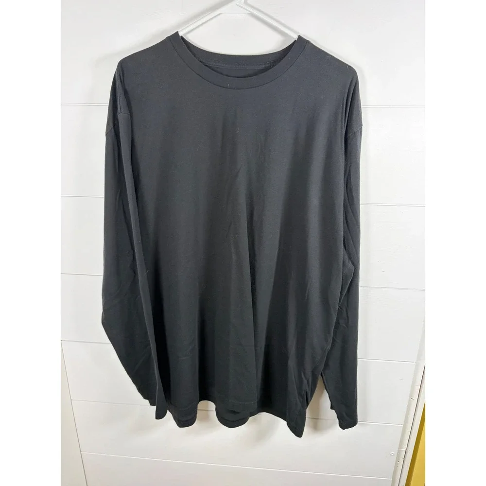 Fresh Clean Threads Lot of 2 Black Long Sleeve StratuSoft Crew Neck Tee Mens 3XL